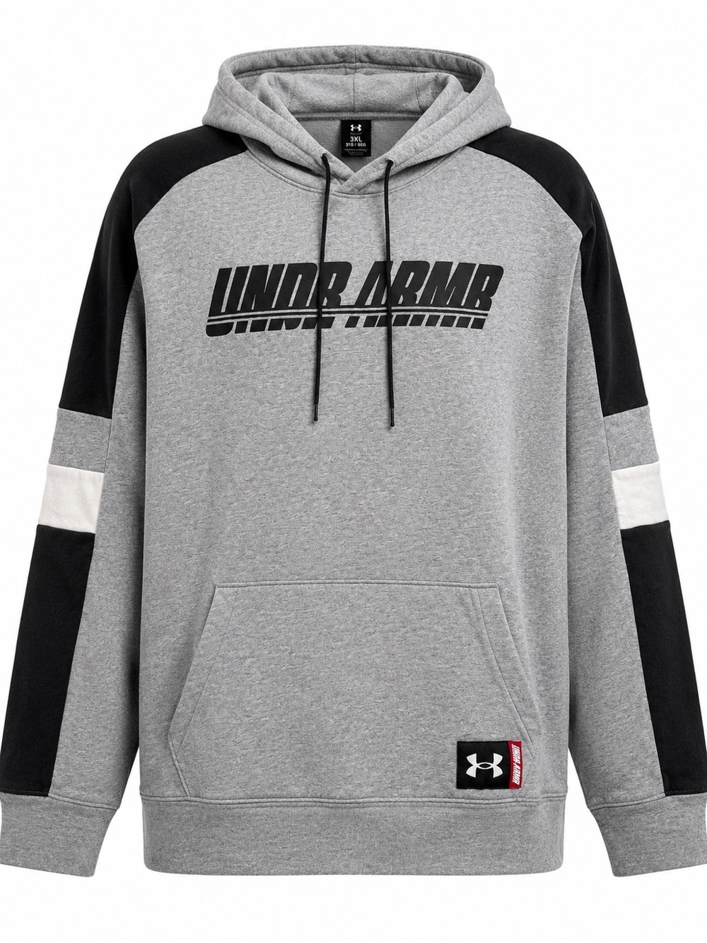 Under Armour Grey Logo Hoodie 3XL Loose Fit